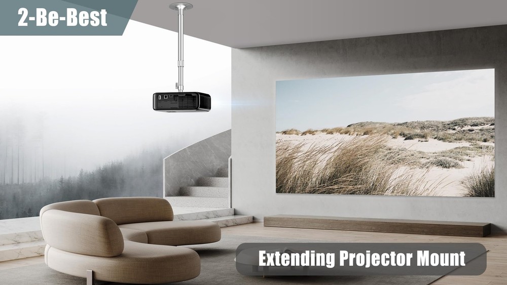 Projector Mount Longer Length 15-31in / 40-80cm Projector Ceiling Mount 360° ...