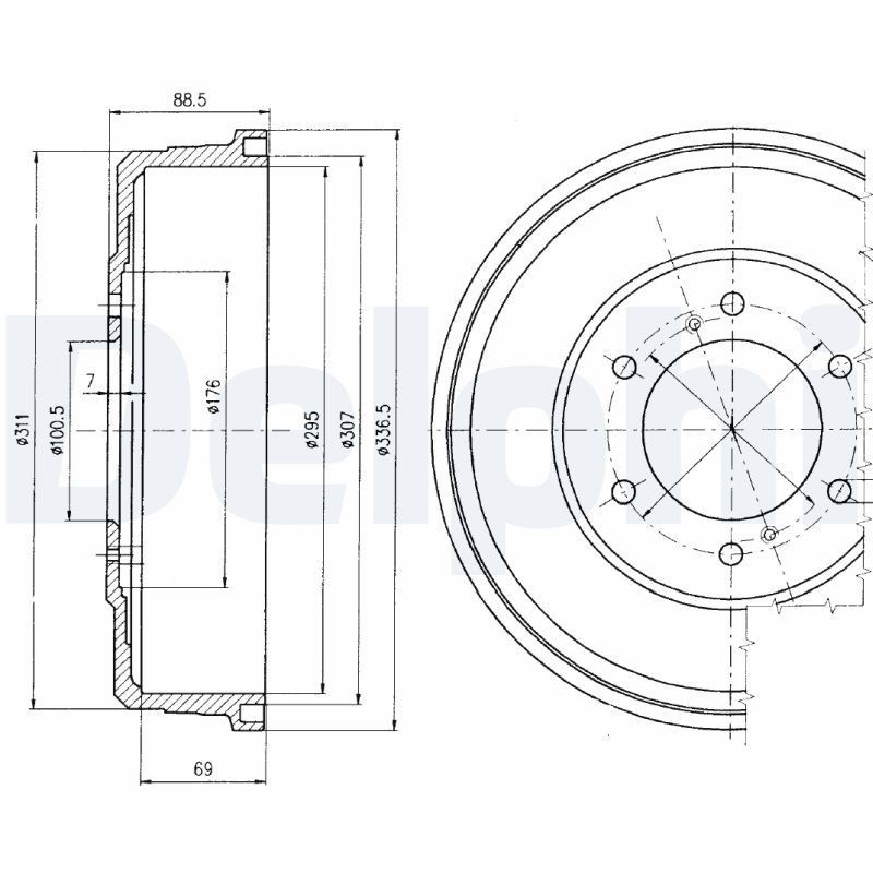 Brake Drum DELPHI BF461
