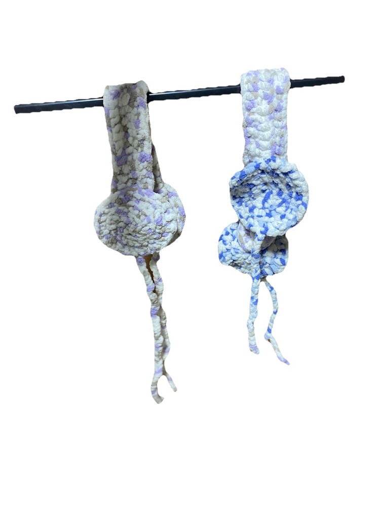 Hand Made Fluffy Crochet Earmuffs