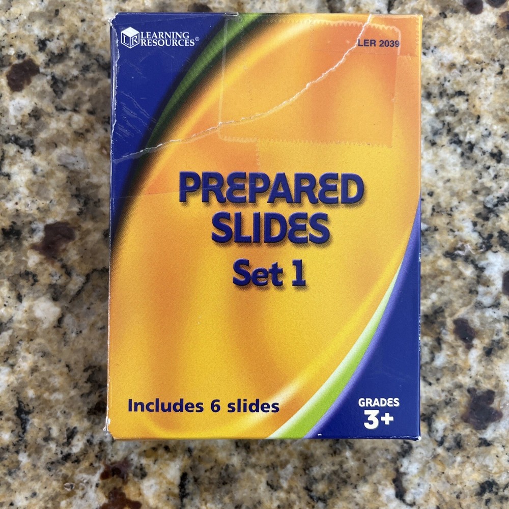 Learning Resources & Home Science Tools Lot Prepared & Blank Slides 60 Specimens