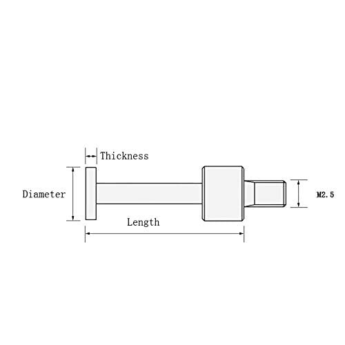Flat Contact Points for Dial Indicator Depth Gauge 0.4mm Thickness 10mm A SET