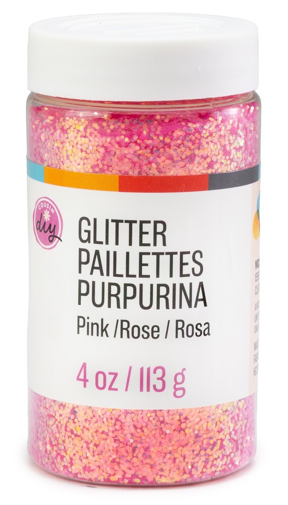 CousinDIY Glitter 4oz-Pink - 3 Pack