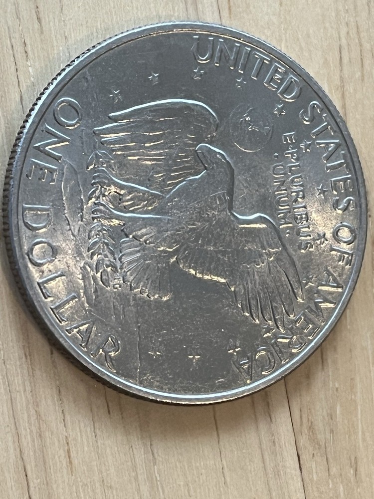 1972D Eisenhower dollar error Missing Islands Under Florida