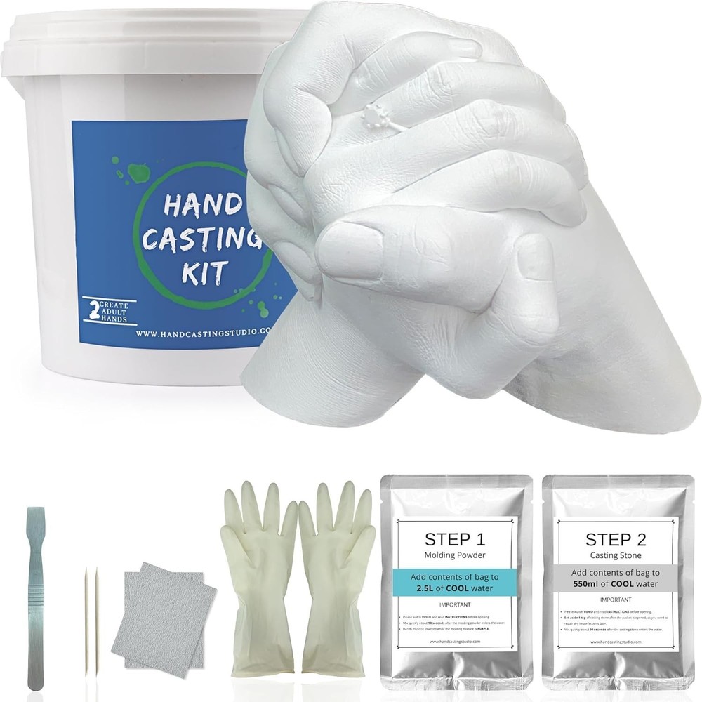 Hand Casting Kit Couples & Keepsake Hand Mold kit Couples for Holiday Activit...