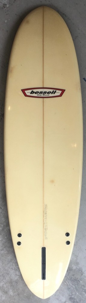 6’2, 1+2 mini longboard with orange airbrush deck