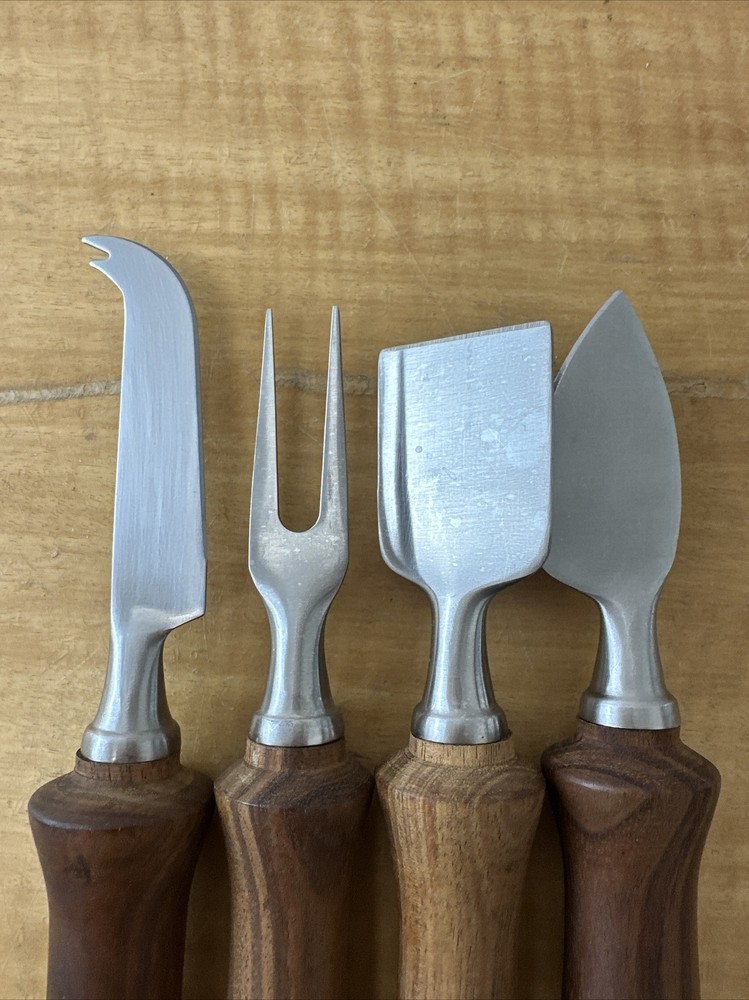 4 Piece Wooden Handled Cheese Slicer Set