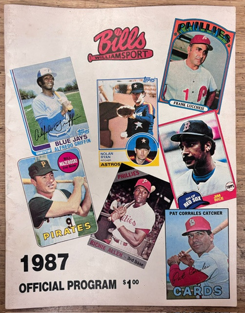 9 Williamsport PA Baseball Programs Bills Cubs Crosscutters 1987-2005