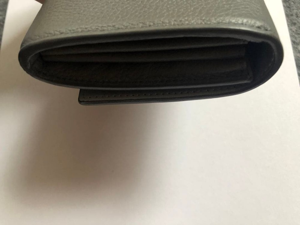 CELINE Gray Long Wallet Leather
