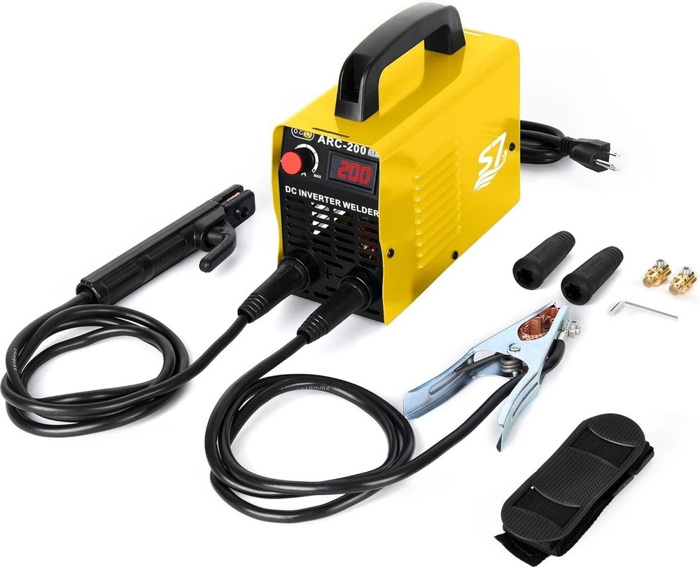 Welding Machine, 110V Plug, 200Amp Power,Beginner Welder With Display LCD Use...
