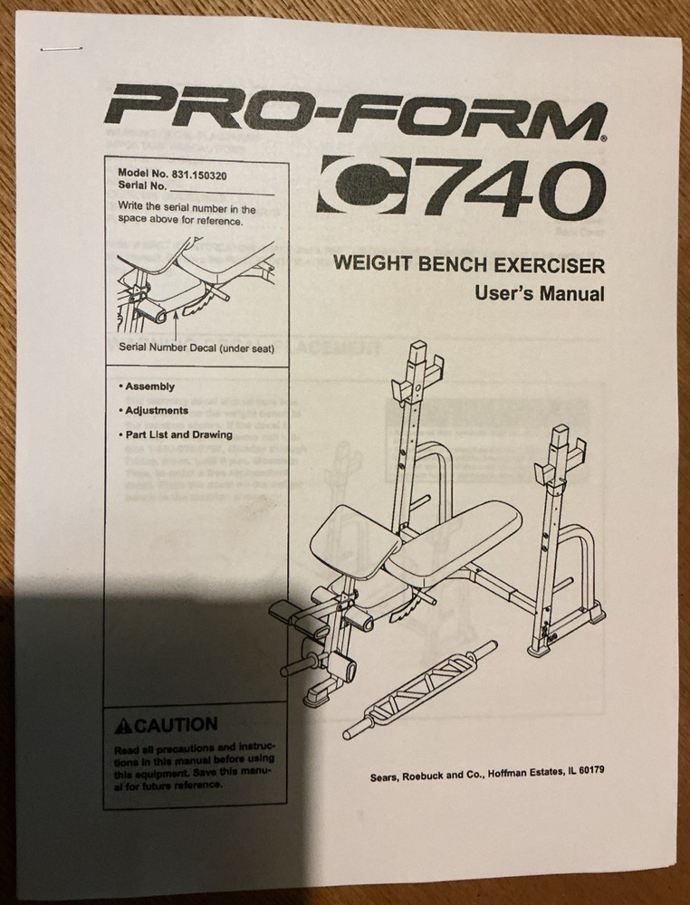 Pro-Form C740 Adjustable Weight Bench