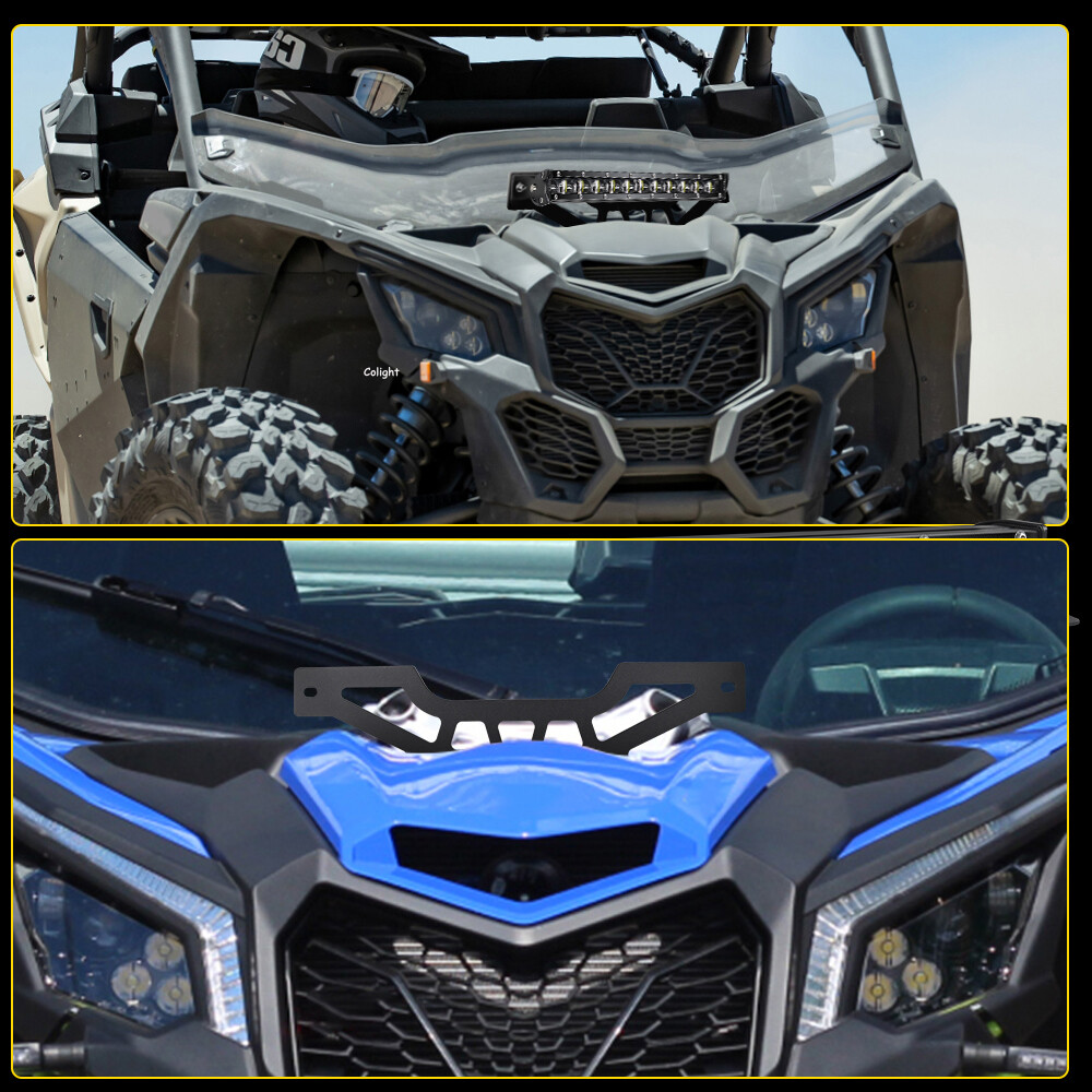 For Can-am X3 Light Bar 10" Single Row Led Light Bar +2PCS 4" Led Work Light Kit