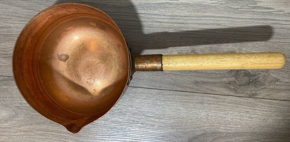Antique French Winemaker Tool Scoop Copper