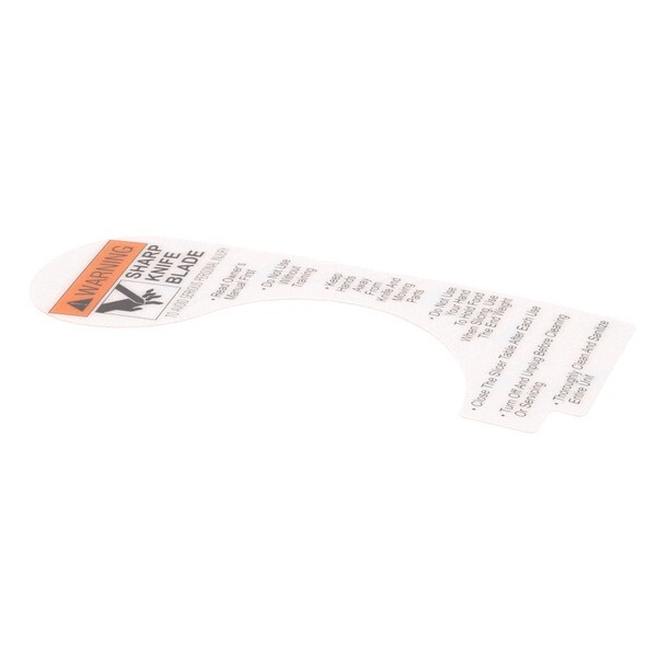 Globe 910242 Slicer Warning Label