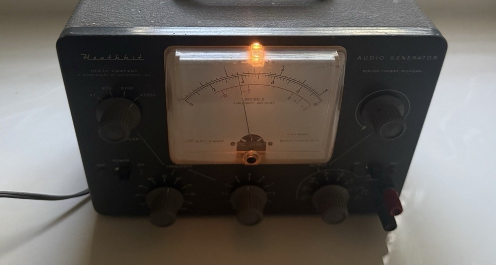 Power Tested Only — Heathkit Audio Generator AG-9A — See Description