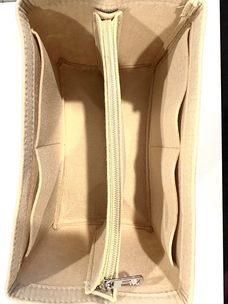 Felt Purse Handbag Organizer Insert - Beige