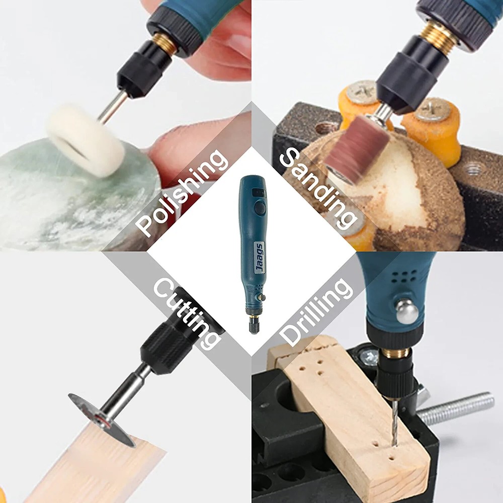 Mini Grinder Rotary Tool Polishing Drill Kit Variable Speed with Accessories