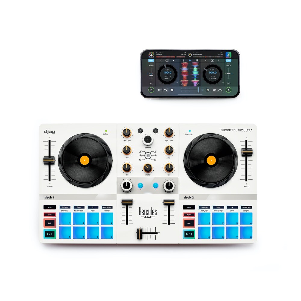 Hercules DJ Control Mix Ultra DJ Controller w/ Case & Ties