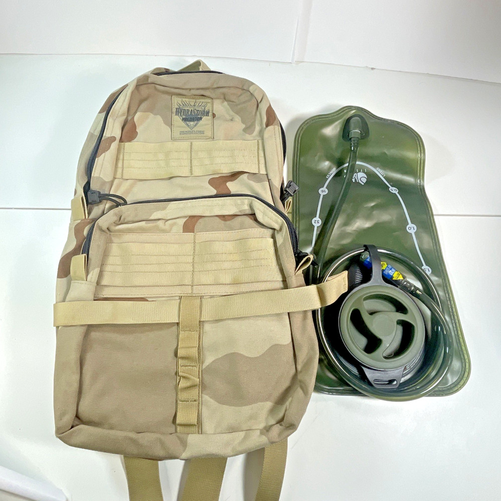 Hydrastorm Predator Tactical Carrier Backpack Desert Camo - With Hydration Pack
