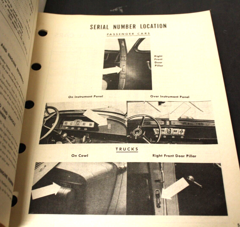MOPAR Model Chart Serial Number Guide Catalog # D-10918 1942?