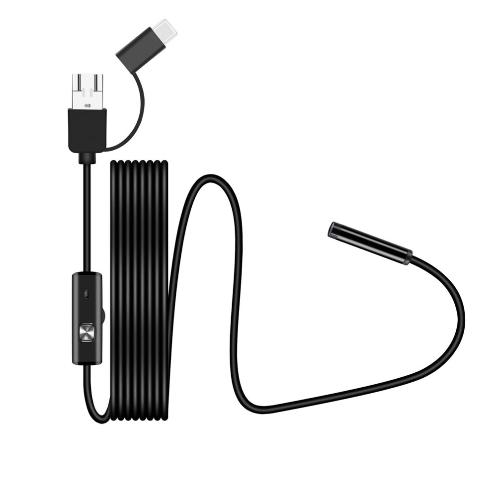 2M 6 LED Borescope Endoscope Camera for Android USB Type-C 7mm HD Waterproof