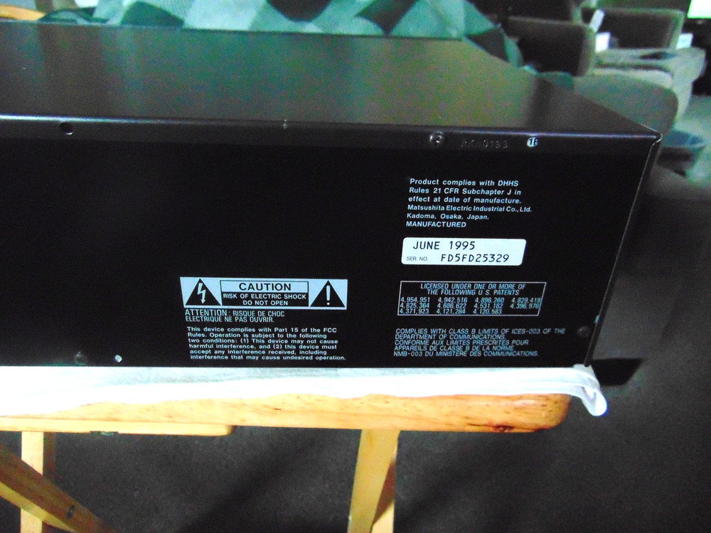 TECHNICS 5-DISC COMPACT DISC CHANGER PLAYER MODEL SL-PD787 TESTED VGC