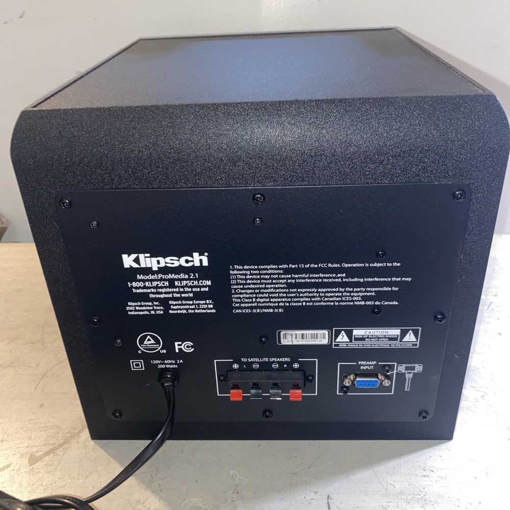 Klipsch Promedia 2.1 THX Computer/Electronics Speaker System