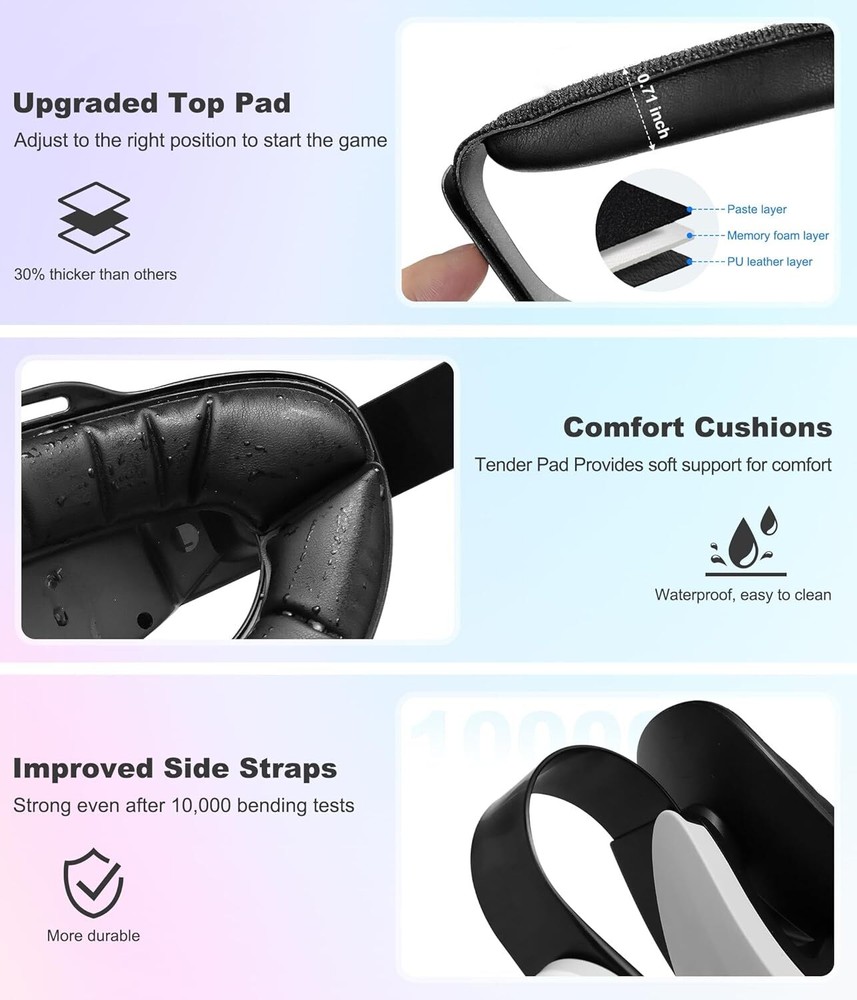 Head Strap For Meta Quest 2/3s/Quest 3 Adjustable VR Headset Strap Accessories