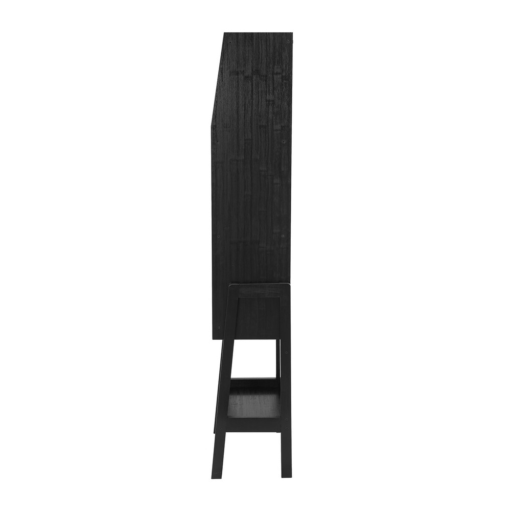 Rectangular Five-tier Modern End Table Storage Side Table Cabinet Black NEW/US
