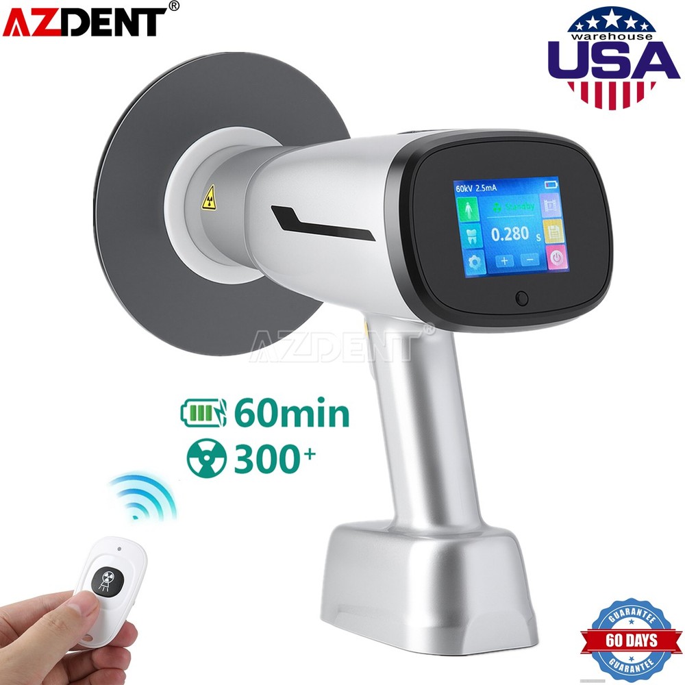Portable Dental Digital X Machine High Frequency Ray Remote+Scatter Shield Ring