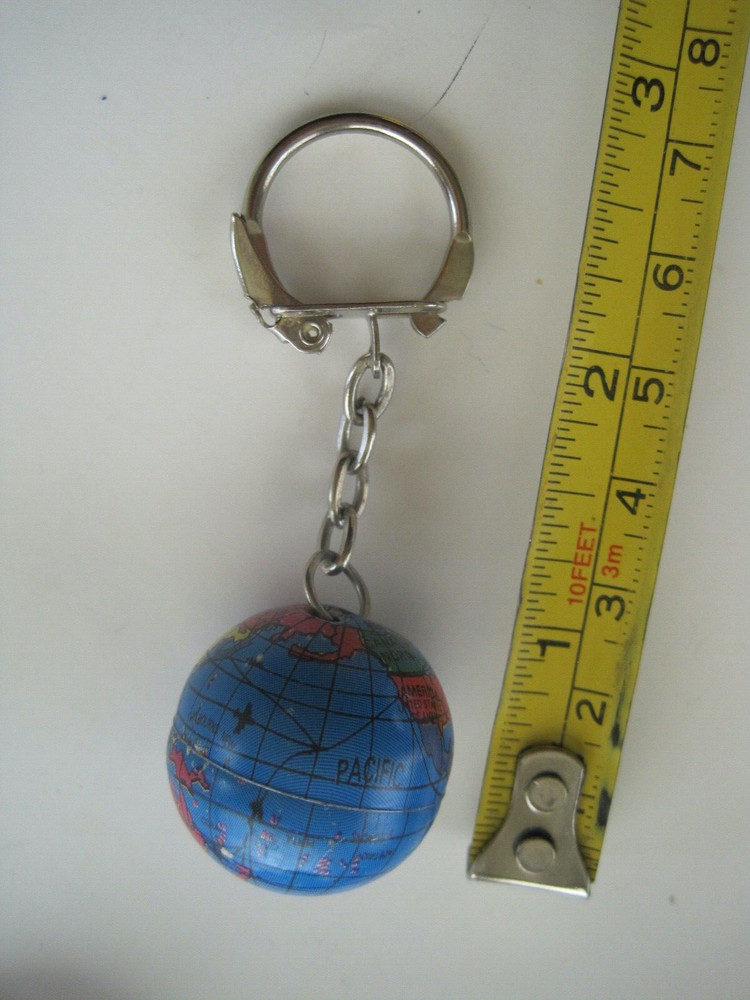 World Globe Vintage Keychain