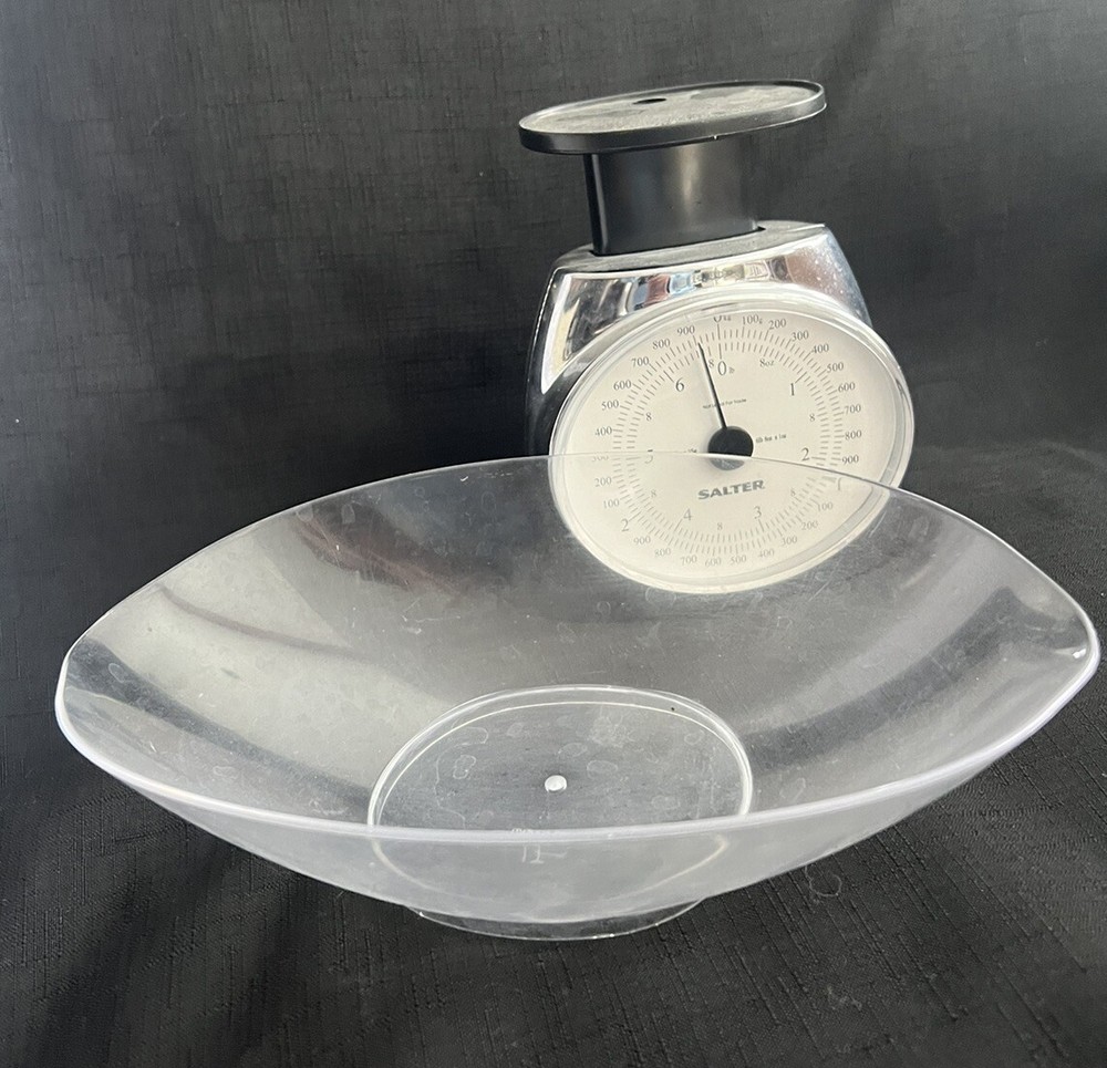 Salter Chrome Kitchen Dining Food Scale - Preowned