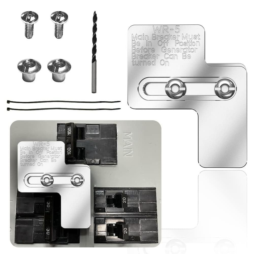 Generator Interlock Kit for Murray 100 Amp Breakers with Installation Tools