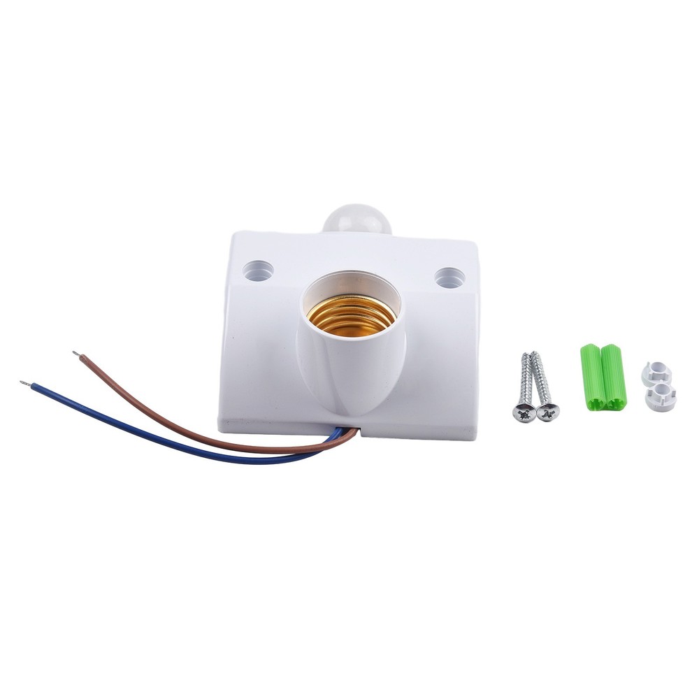 PIR Motion Sensor Light Socket Automatic Lamp Holder for E27 Bulb AC110-240V