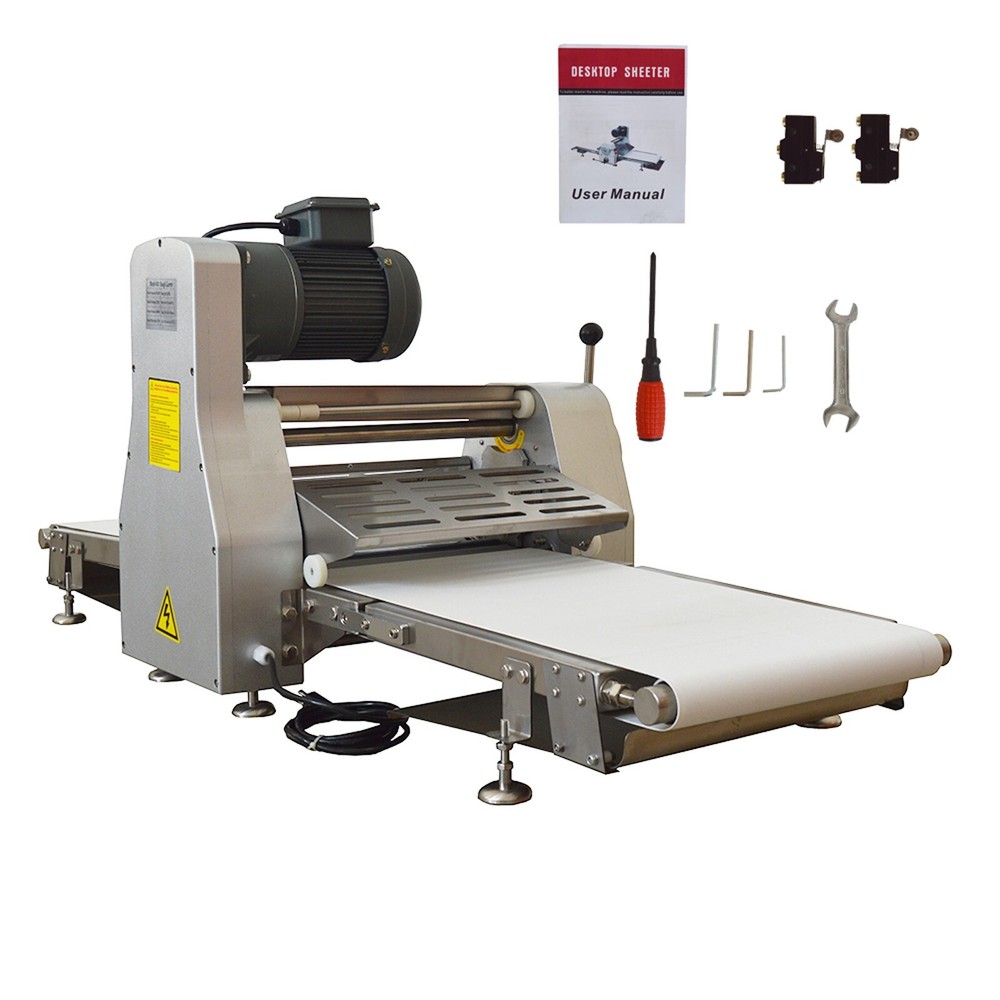110V Folding Dough Sheeter Roller Press Crisp Pastry Machine Dough Press