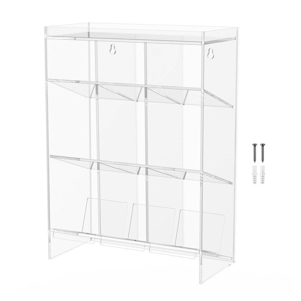 Blood Collection Multi Storage Case Clear Acrylic 9 Compartment 3 Pull Out Trays