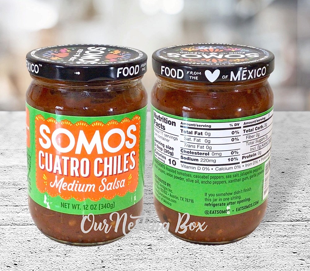 2 Somos Cuatro Chiles Salsa Medium ~ 12oz Each
