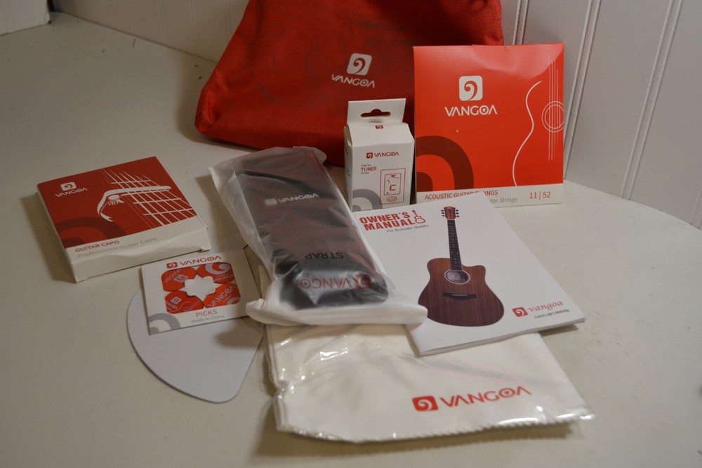 VANGOE Owner's Packet w/Capo, Strings, Picks, Strap, Manual, Cloth, Tuner