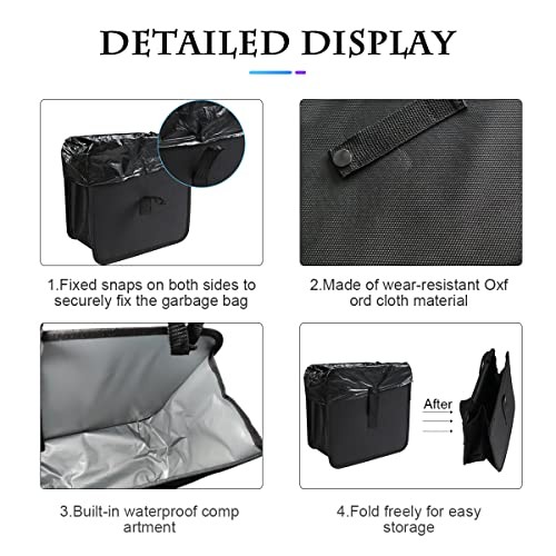 Foldable Car Trash Can, Hanging Waterproof Leakproof Trash Can Storage Small