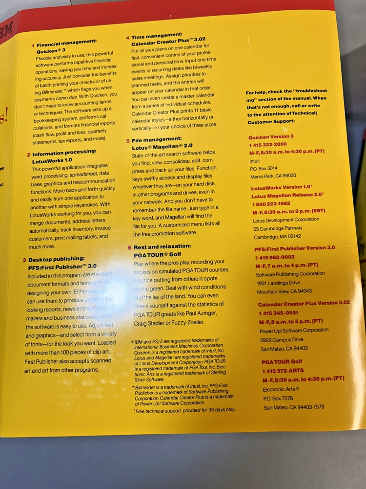 IBM PS/2 Software Solutions New in box