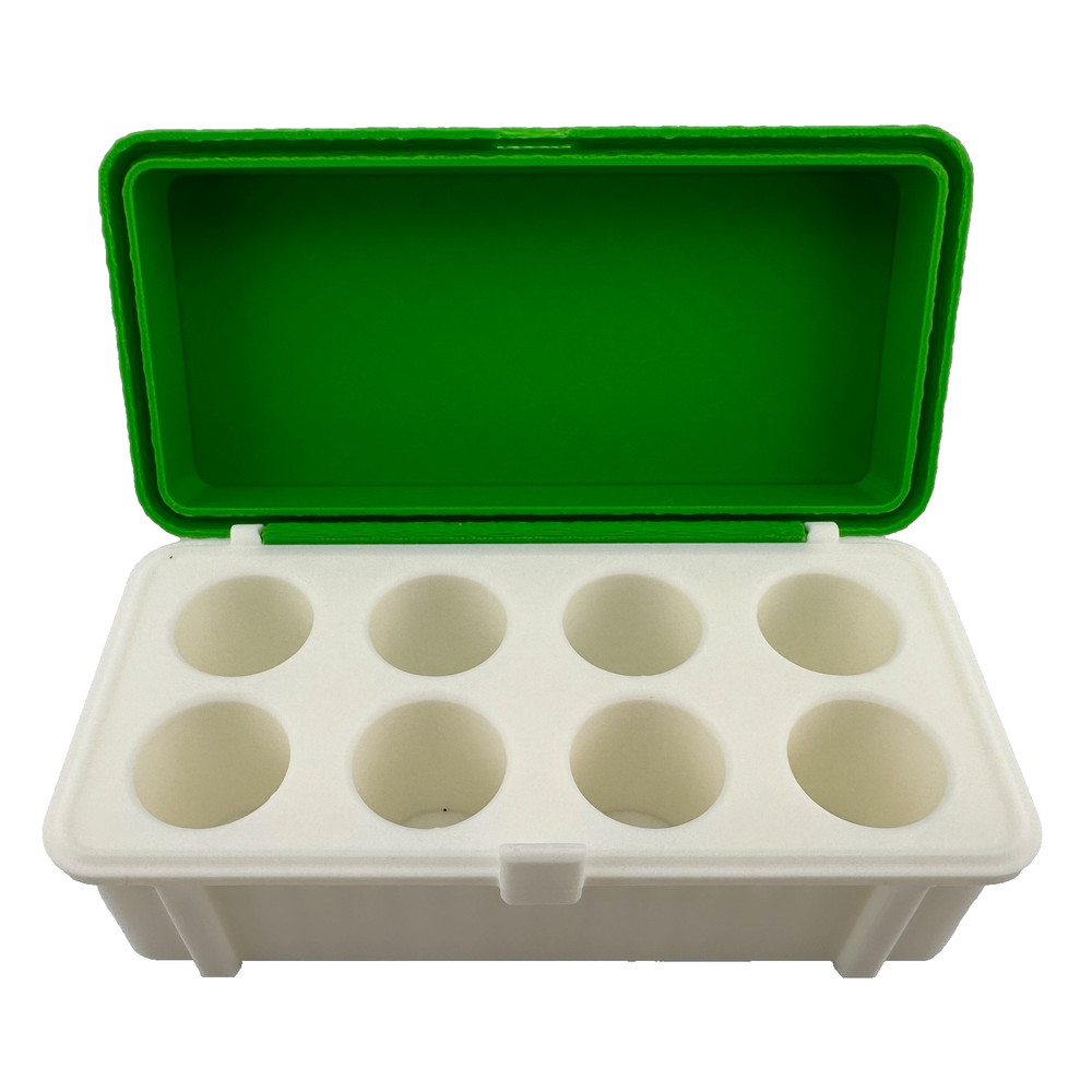 Microscope Objective Lens Storage Box – 8 Slot Protective Case – Made in USA