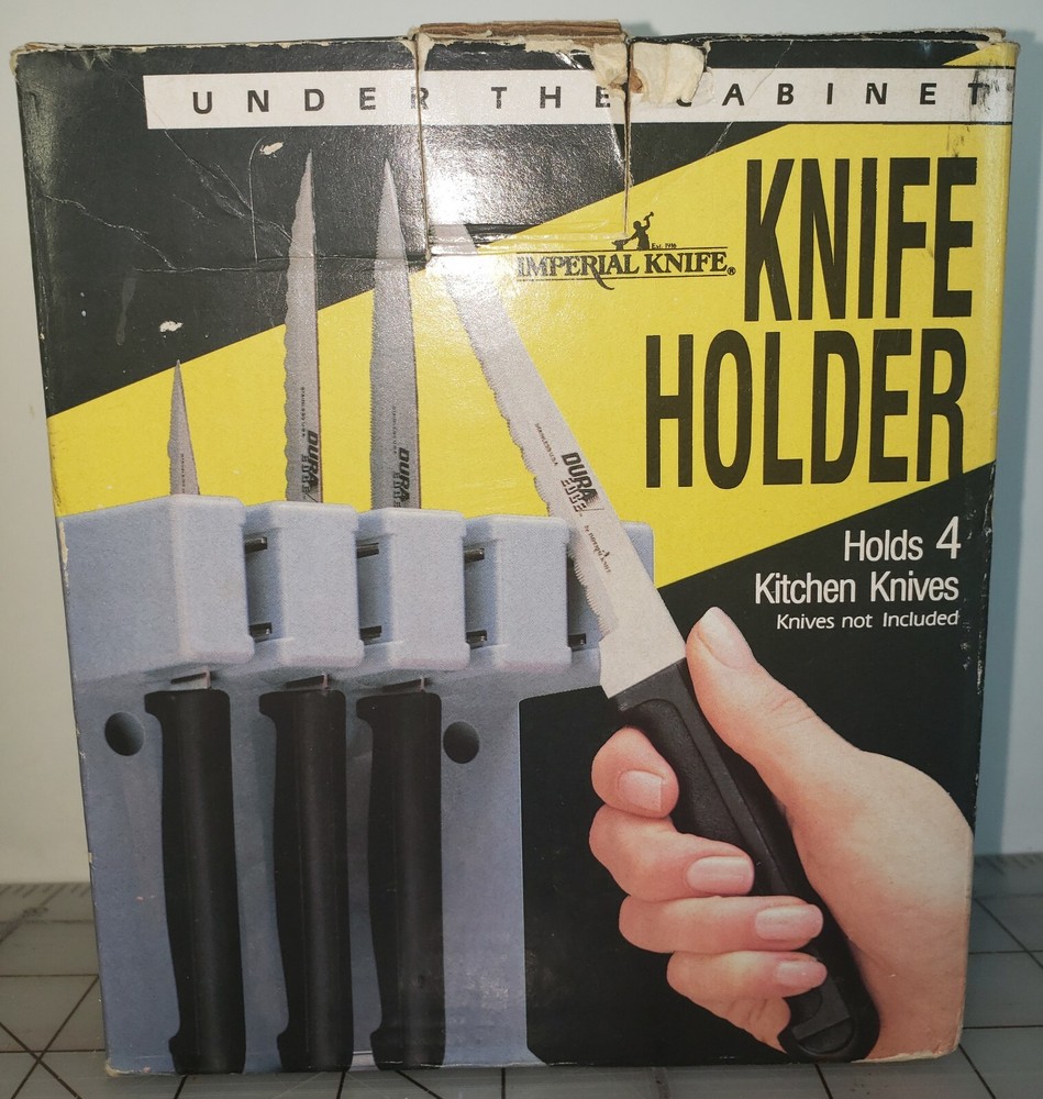 UNDER CABINET KNIFE HOLDER, WHITE