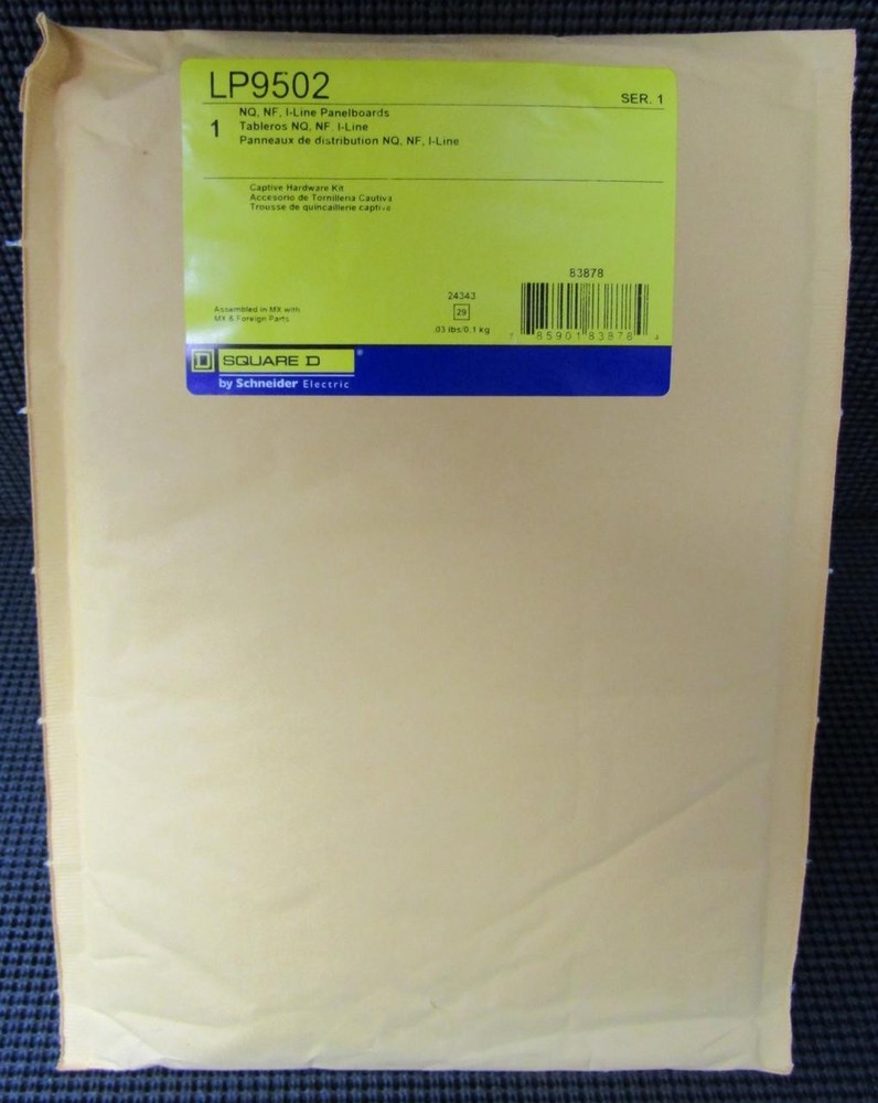 SQUARE D LP9502 PANELBOARD CAPTIVE HARDWARE KIT - FACTORY SEALED