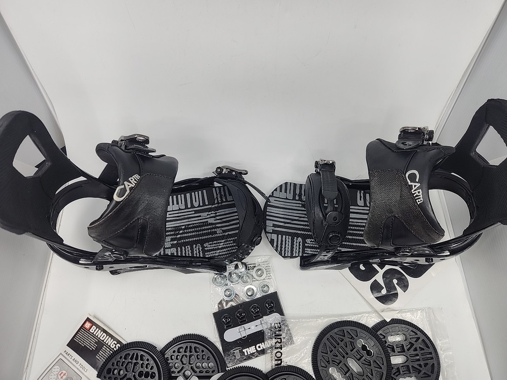 Burton Cartel Flex Snowboard Bindings Small Black Complete w/ Hardware