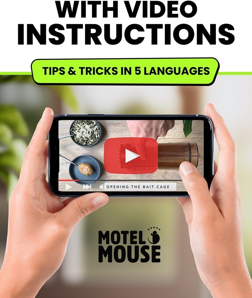 Safe & Ethical 2 Pack Mouse Traps, Hand-Powered with Complete Setup Guide