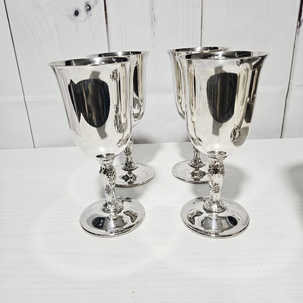 Silver Plate Goblets and Pitcher 5 pises