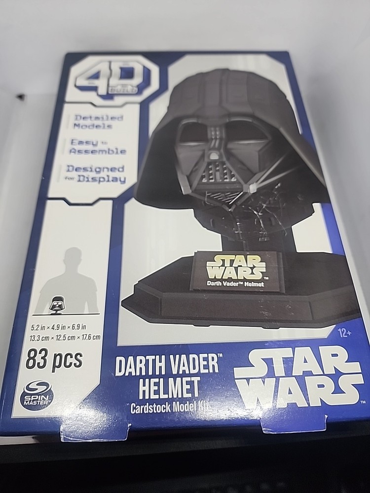 4D Build Star Wars Darth Vader Cardstock 3D Model Large, 83 pcs