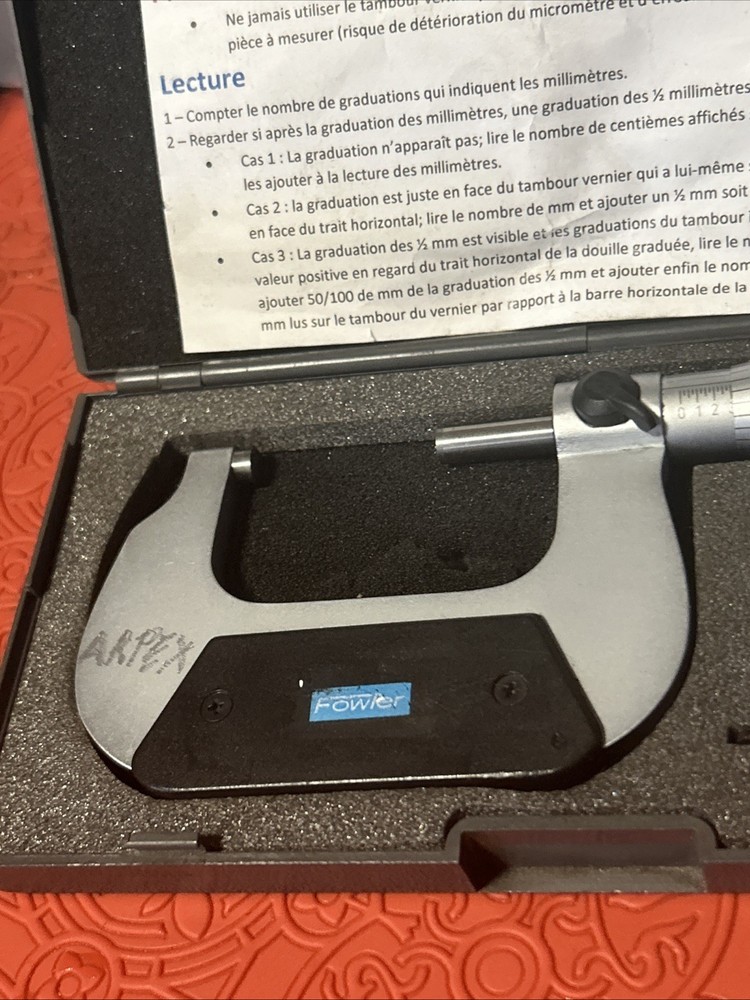 Fowler 1-2” Outside Micrometer Fully Functional (Q27)