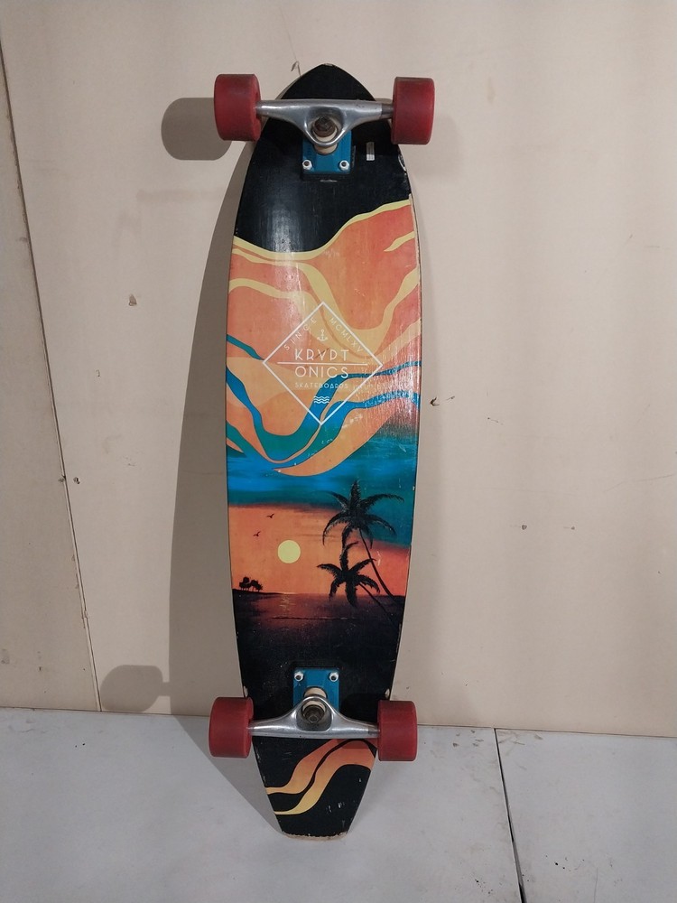 KRYPTONICS Beach Ocean Sun Down skateboard "SINCE MCMLXV" longboard - 36" Long