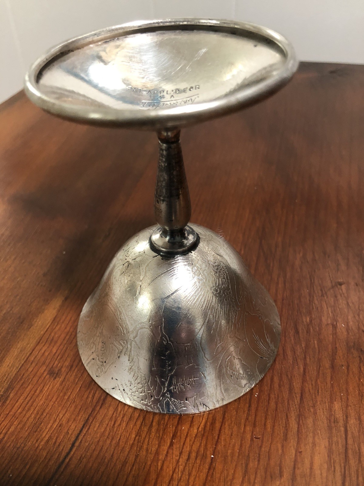 Vintage W.B. MFG Co. Silver Plate Goblet - TAPESTRY - Floral 3550