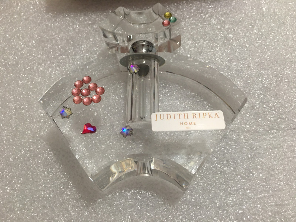 JUDITH RIPKA Home Crystal Perfume Empty Bottle.